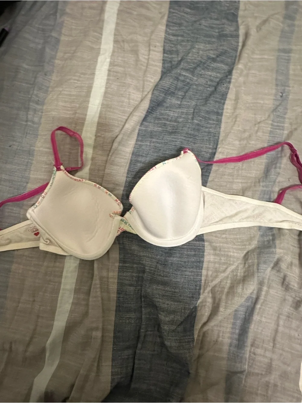 Victoria's Secret Pink Strappy Printed T-Shirt Bra